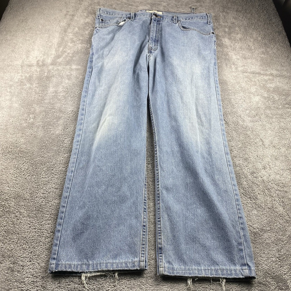Levis Strauss Signature‎ Loose Straight Mens 38x29 Blue Light Wash High Rise